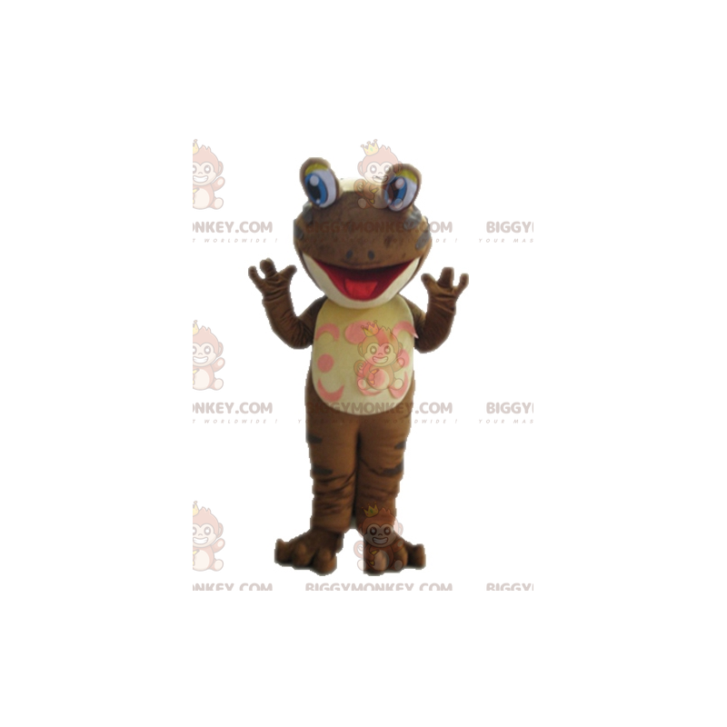 Brown Frog BIGGYMONKEY™ Mascot Costume. Salamander BIGGYMONKEY™