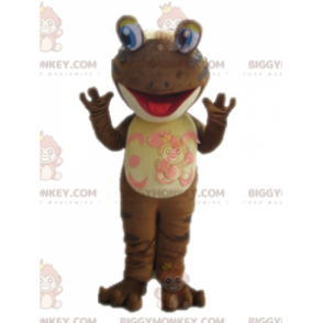 Brauner Frosch BIGGYMONKEY™ Maskottchen Kostüm. Salamander