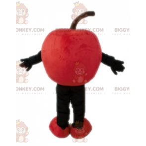 Lächelnder riesiger roter Apfel BIGGYMONKEY™ Maskottchen-Kostüm