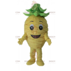 BIGGYMONKEY™ maskotdräkt av gigantisk gul och grön ananas.