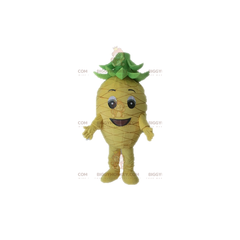 BIGGYMONKEY™ costume da mascotte di ananas gigante giallo e