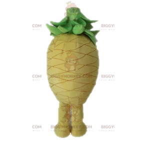 BIGGYMONKEY™ maskotdräkt av gigantisk gul och grön ananas.