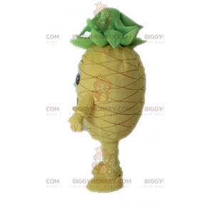 BIGGYMONKEY™ maskotdräkt av gigantisk gul och grön ananas.