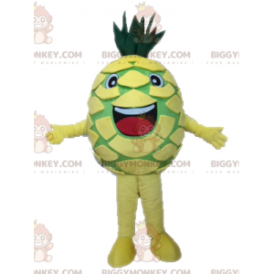 Traje de mascote BIGGYMONKEY™ de abacaxi gigante amarelo e
