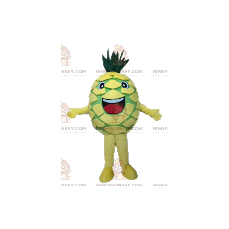 BIGGYMONKEY™ costume da mascotte di ananas gigante giallo e