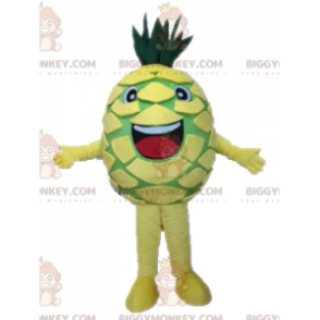 Traje de mascote BIGGYMONKEY™ de abacaxi gigante amarelo e