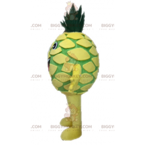 BIGGYMONKEY™ maskotdräkt av gigantisk gul och grön ananas.