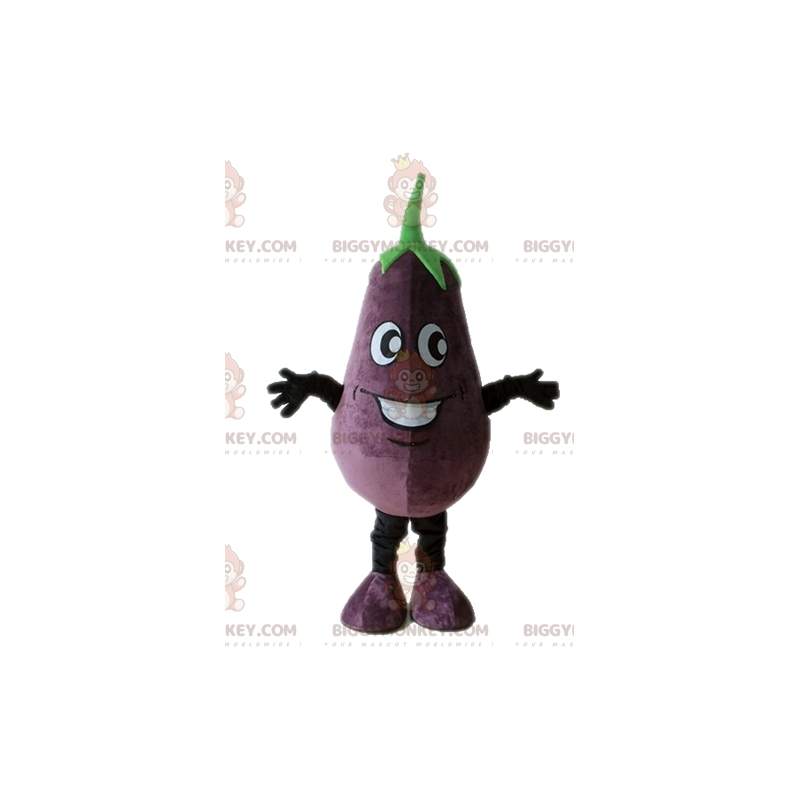 Στολή μασκότ BIGGYMONKEY™ Giant Eggplant. Φυτική στολή μασκότ