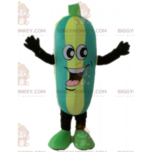 Tweekleurige Courgette BIGGYMONKEY™ Mascottekostuum. Komkommer