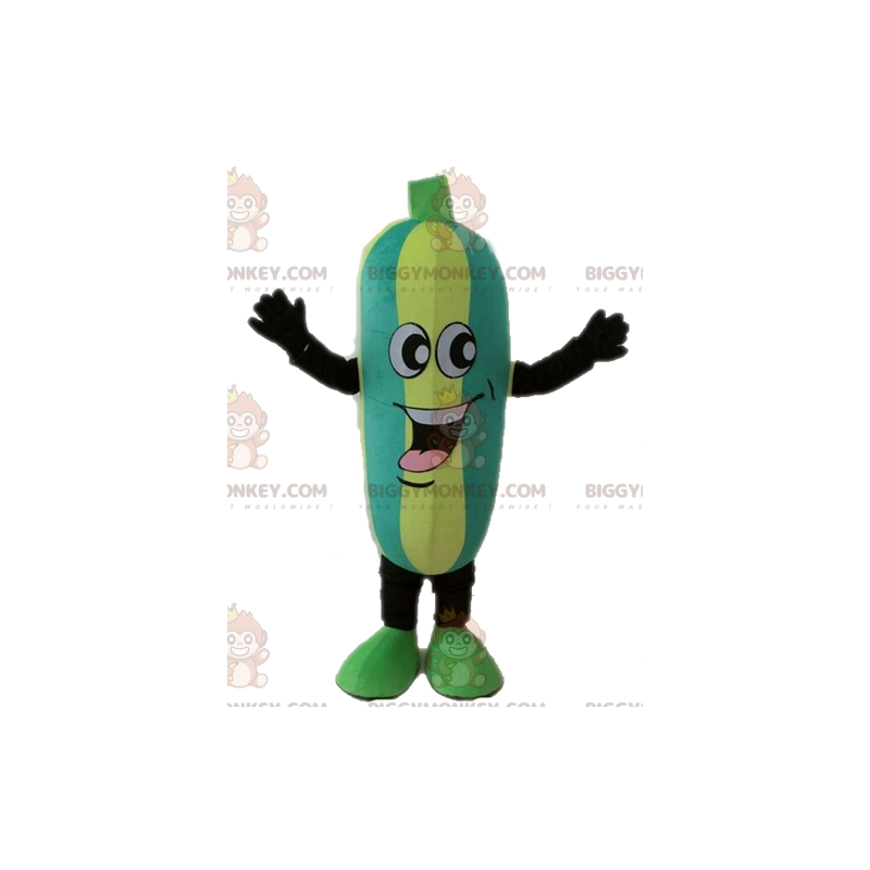 Costume de mascotte BIGGYMONKEY™ de courgette bicolore. Costume