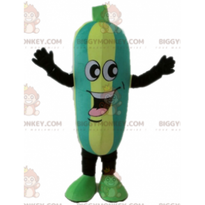 Costume de mascotte BIGGYMONKEY™ de courgette bicolore. Costume