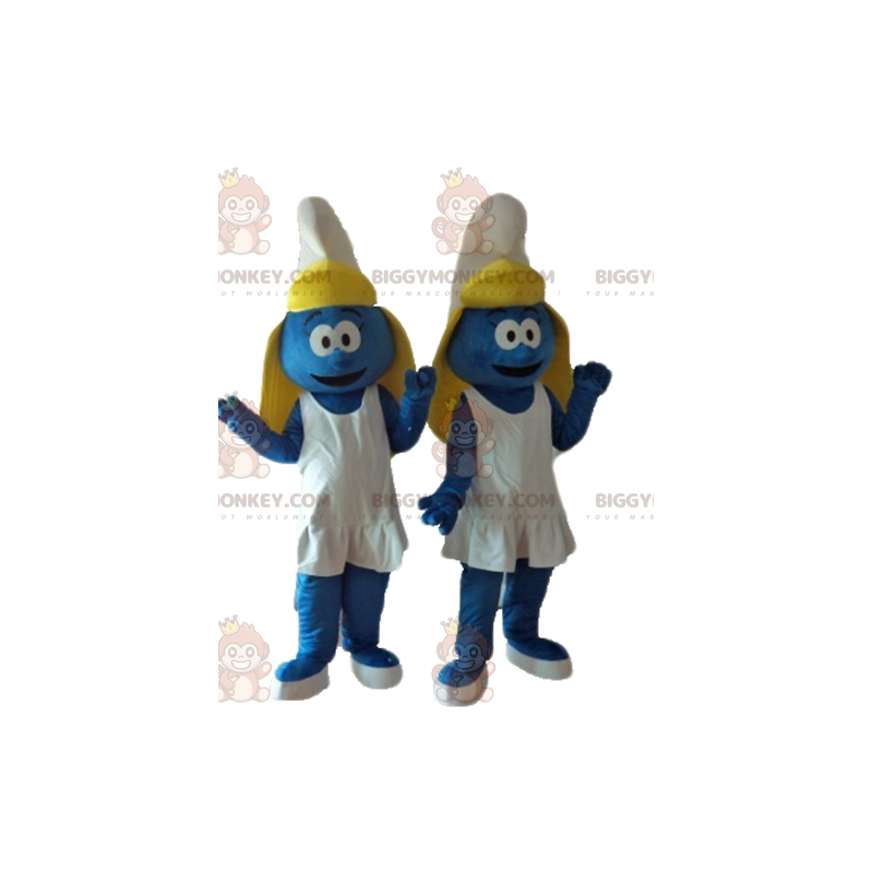 2 BIGGYMONKEY™ Smurfette -sarjakuvahahmon maskotti -