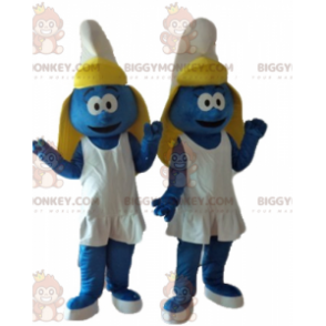 2 BIGGYMONKEY's Smurfin stripfiguur mascotte - Biggymonkey.com