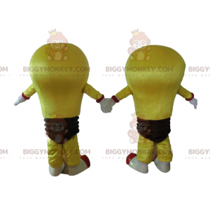 2 maskot BIGGYMONKEY™s av jättelika gula och bruna lökar -