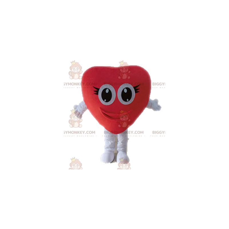 Costume de mascotte BIGGYMONKEY™ de cœur rouge géant. Costume