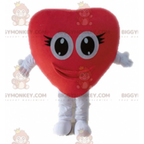 Giant Red Heart BIGGYMONKEY™ maskotdräkt. Romantisk