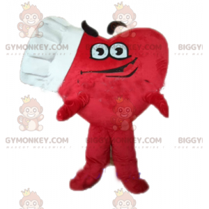 Costume de mascotte BIGGYMONKEY™ de cœur rouge géant avec une