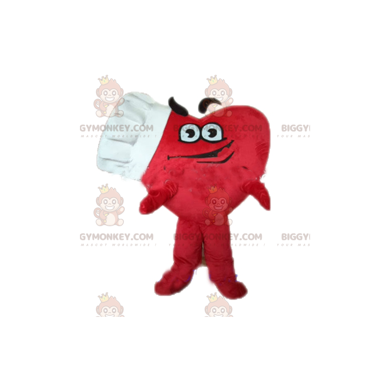 Costume da mascotte gigante cuore rosso BIGGYMONKEY™ con