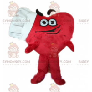 Giant Red Heart BIGGYMONKEY™ Mascot Costume with Hat -