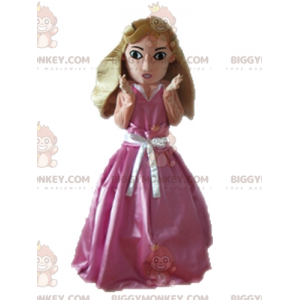 BIGGYMONKEY™ Costume da mascotte Principessa bionda vestita in