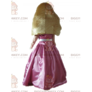 BIGGYMONKEY™ Mascot Costume Blonde Princess Dressed in Pink