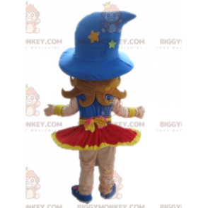 Costume de mascotte BIGGYMONKEY™ de magicienne. Costume de