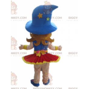 Traje da mascote da bruxa BIGGYMONKEY™. Traje de mascote Wizard