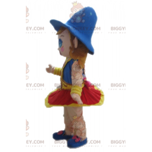 Costume de mascotte BIGGYMONKEY™ de magicienne. Costume de