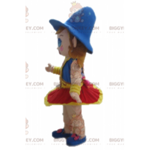 Costume de mascotte BIGGYMONKEY™ de magicienne. Costume de