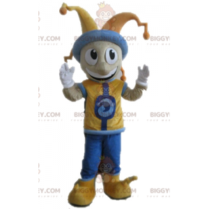 Costume da mascotte King Jester BIGGYMONKEY™ in abito colorato