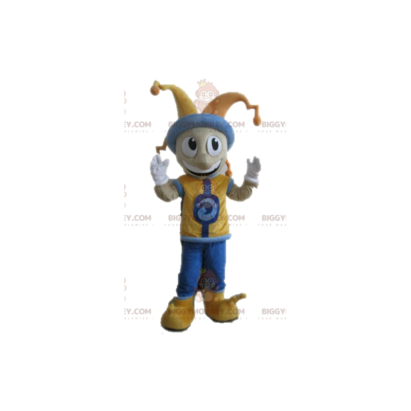 King Jester BIGGYMONKEY™ Mascot Costume in Colorful Outfit –