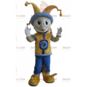 Fantasia de mascote King Jester BIGGYMONKEY™ com roupa colorida