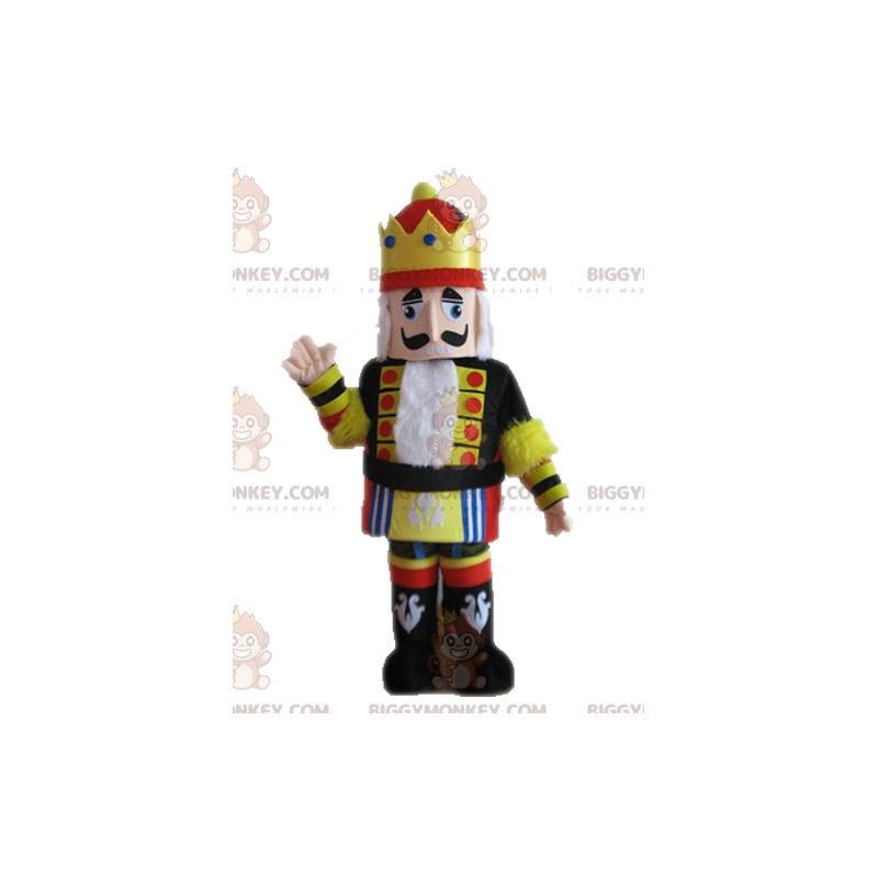 Disfraz de mascota King BIGGYMONKEY™ en amarillo, negro y rojo