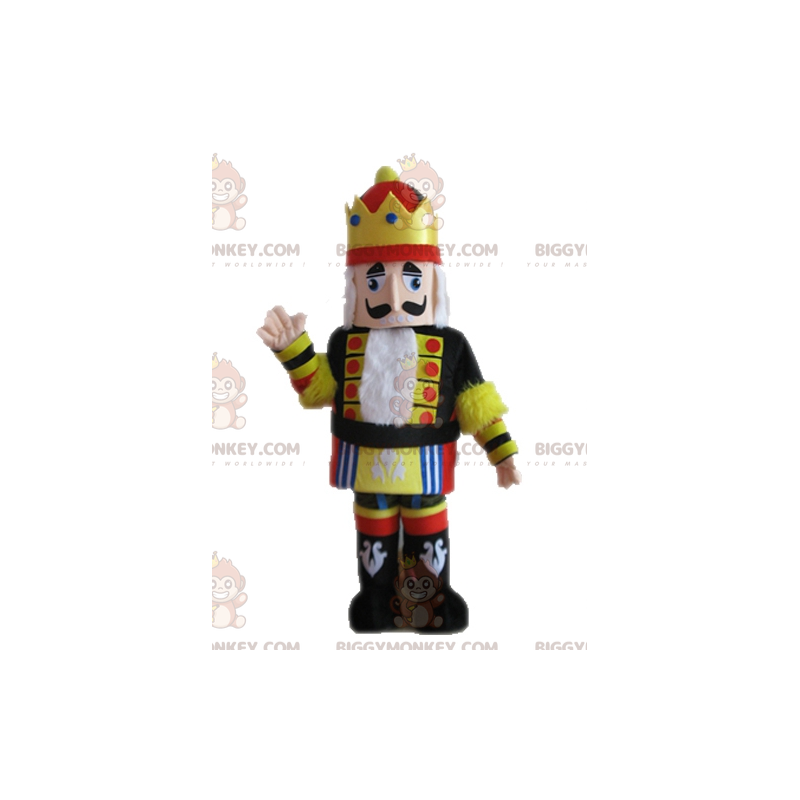 King BIGGYMONKEY™ Mascot Costume in Yellow Black and Red Outfit