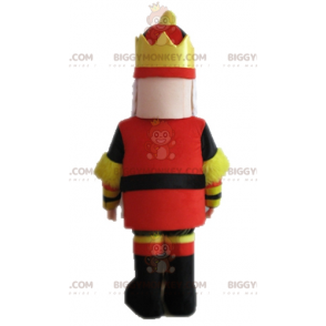 King BIGGYMONKEY™ Mascot Costume in Yellow Black and Red Outfit