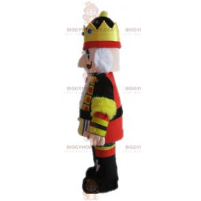 Kostým maskota krále BIGGYMONKEY™ ve žluto-černé a červené