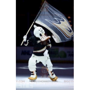 BIGGYMONKEY™ Giant Duck Maskot Kostym i Hockeyoutfit -