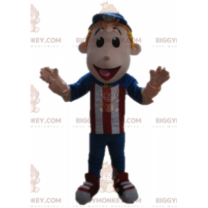 Costume da mascotte BIGGYMONKEY™ da ragazzo vestirsi di rosso