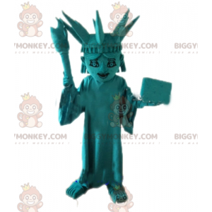 Fato de mascote da Estátua da Liberdade BIGGYMONKEY™. Traje de