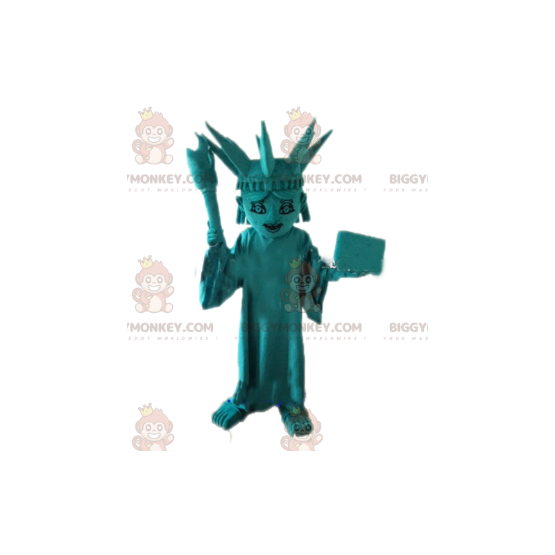 Costume de mascotte BIGGYMONKEY™ de la Statue de la Liberté.
