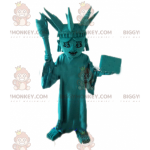 Fato de mascote da Estátua da Liberdade BIGGYMONKEY™. Traje de