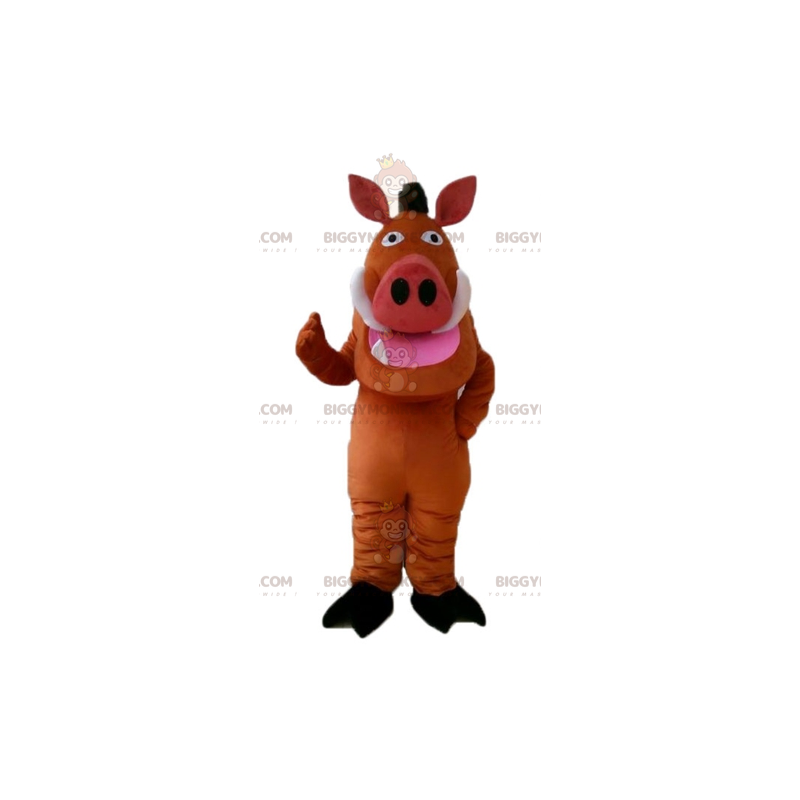 Disfraz de mascota BIGGYMONKEY™ del famoso jabalí Pumba en El