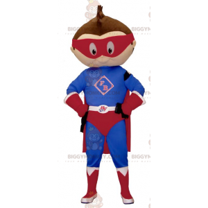 Little Boy BIGGYMONKEY™-mascottekostuum gekleed in