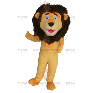 Disfraz de mascota BIGGYMONKEY™ de león naranja y marrón