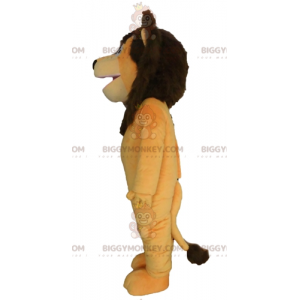 Jättioranssi ja ruskea leijona BIGGYMONKEY™ maskottiasu -