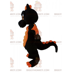 Giant Black and Orange Dragon BIGGYMONKEY™ Mascot Costume –