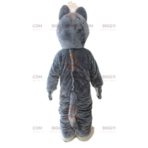 Husky BIGGYMONKEY™ mascot costume. Gray and White Wolf Dog