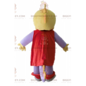 BIGGYMONKEY™ Mascot Costume Yellow & Purple Dinosaur Dressed As