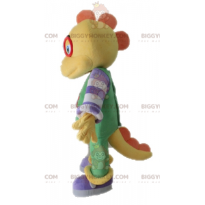 BIGGYMONKEY™ Disfraz de mascota de dinosaurio amarillo vestido