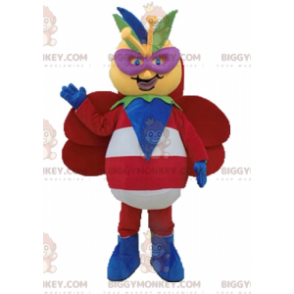 Costume de mascotte BIGGYMONKEY™ de papillon coloré et original